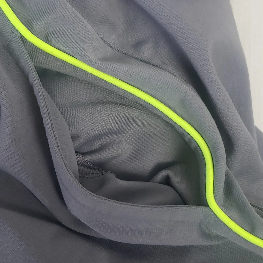 Tek Gear gray, neon green stripe with pockets athletic pants Size Small